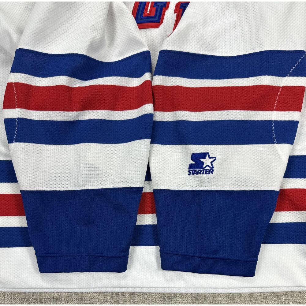 Vintage New York Rangers Jersey Mens Large White NHL Hockey Starter - Picture 7 of 14